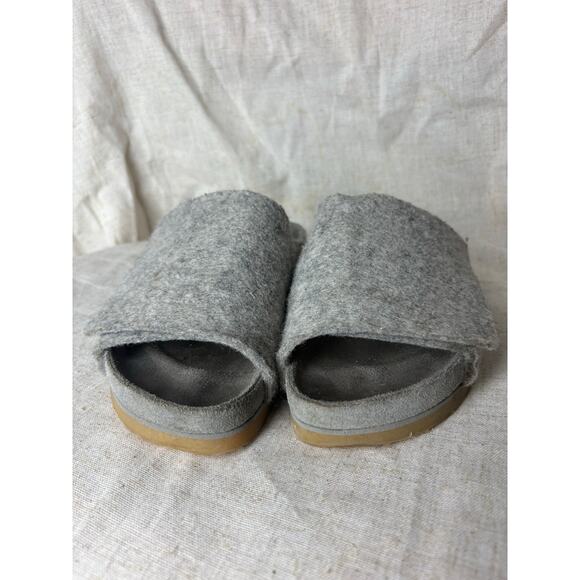 Birkenstock Fear of God Los Feliz Felt Gray Wool Slide Sandals Size 38 - Picture 4 of 9
